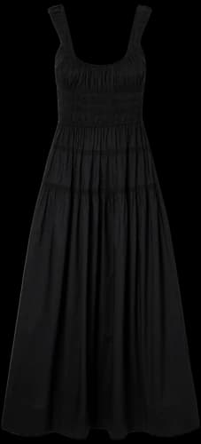 Black maxi slip dress