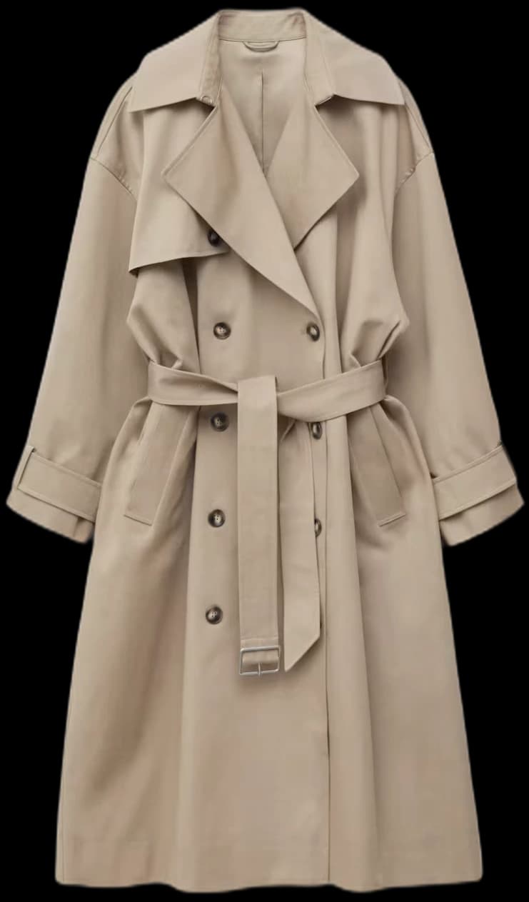 Camel trench coat